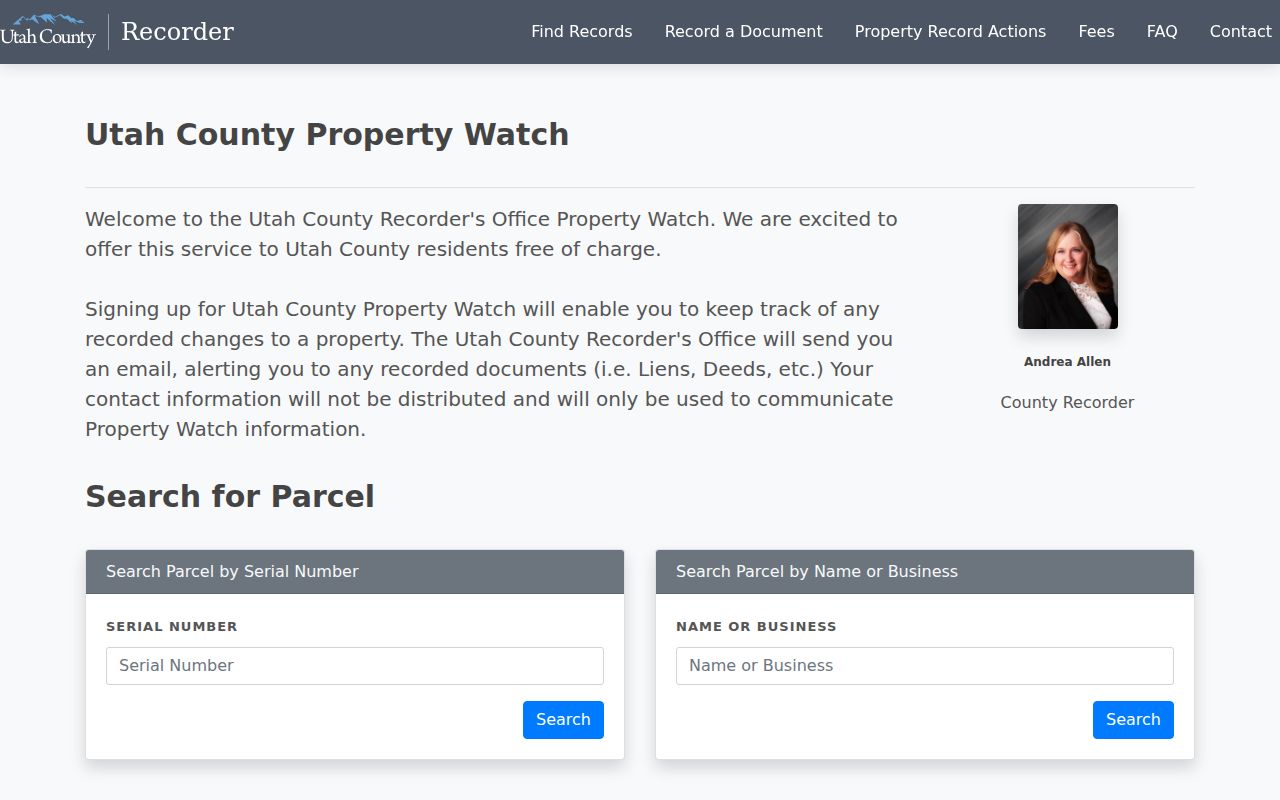 Utah County property record alert service related to Eagle Mountain parcels